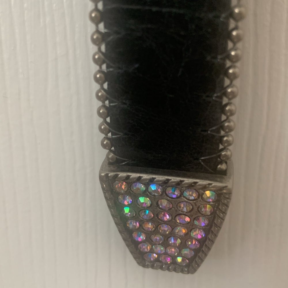 NWT Roper Leather Belt Sz L 34-36 with Bling! Price now FIRM - Picture 7 of 17